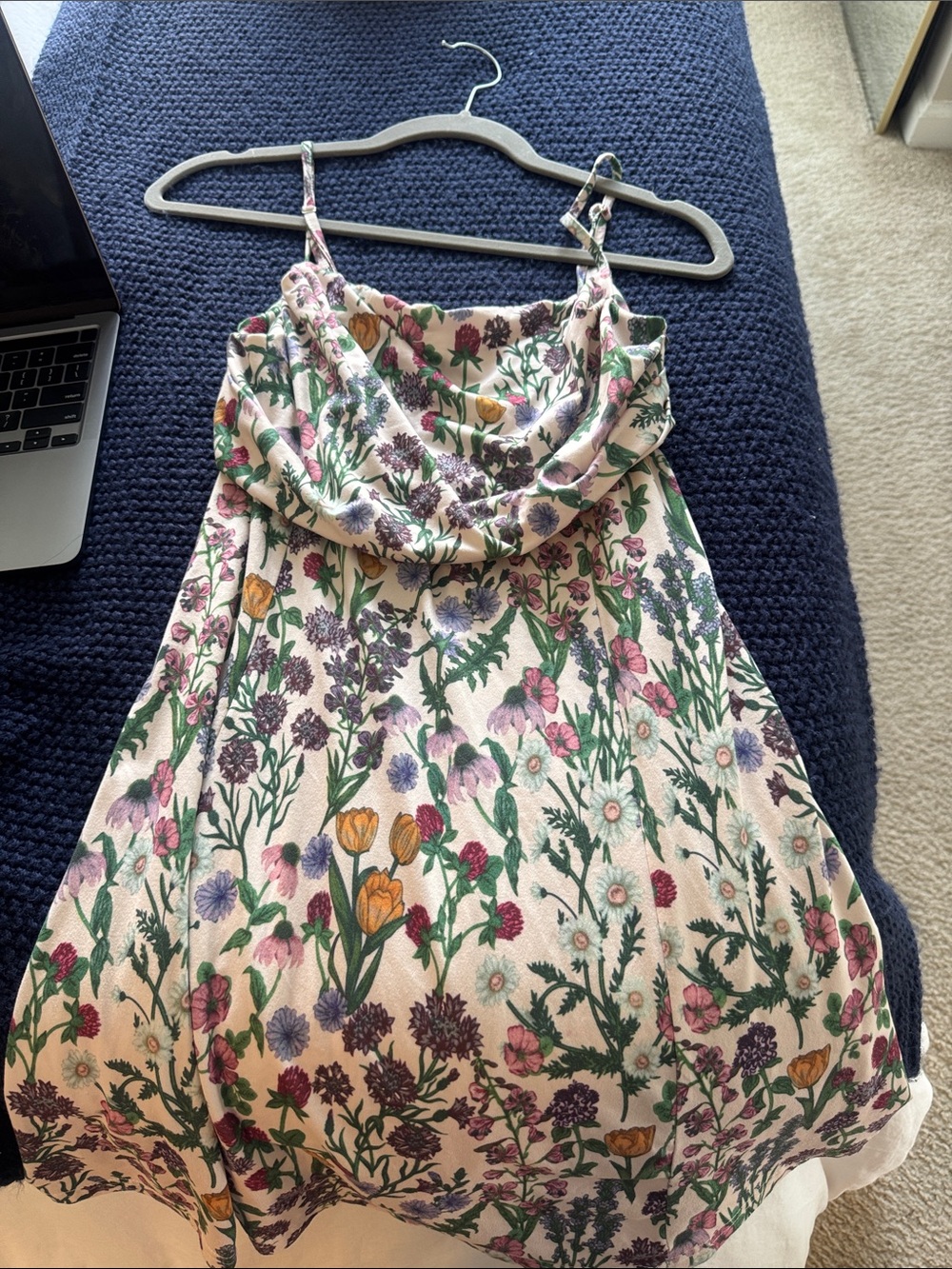 Floral Cowl Neck Slip Dress